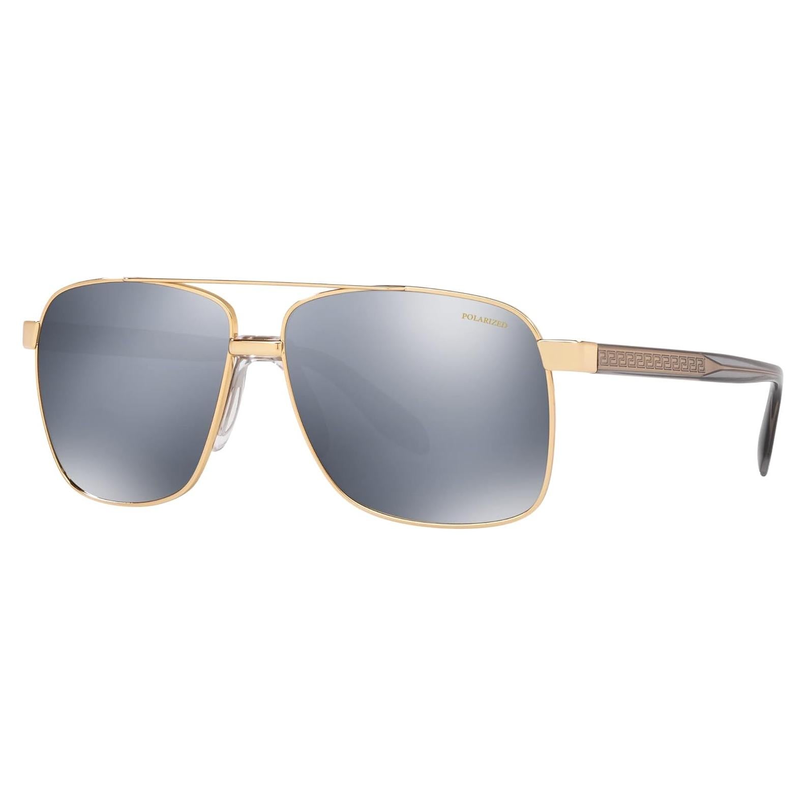 Gafas de sol Versace Hombre Marco Dorado 59mm Lentes Grises