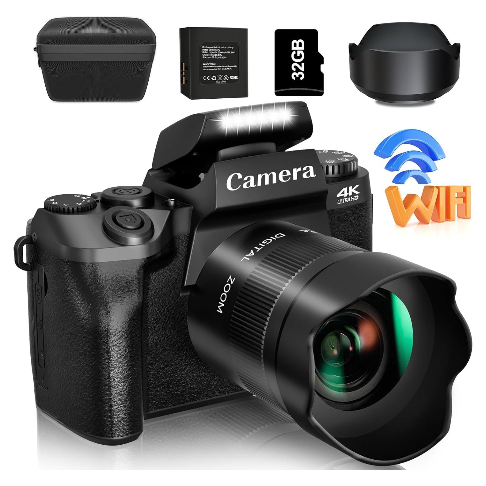 Cámara Digital Saneen S05 4K 64MP Pantalla Táctil WiFi