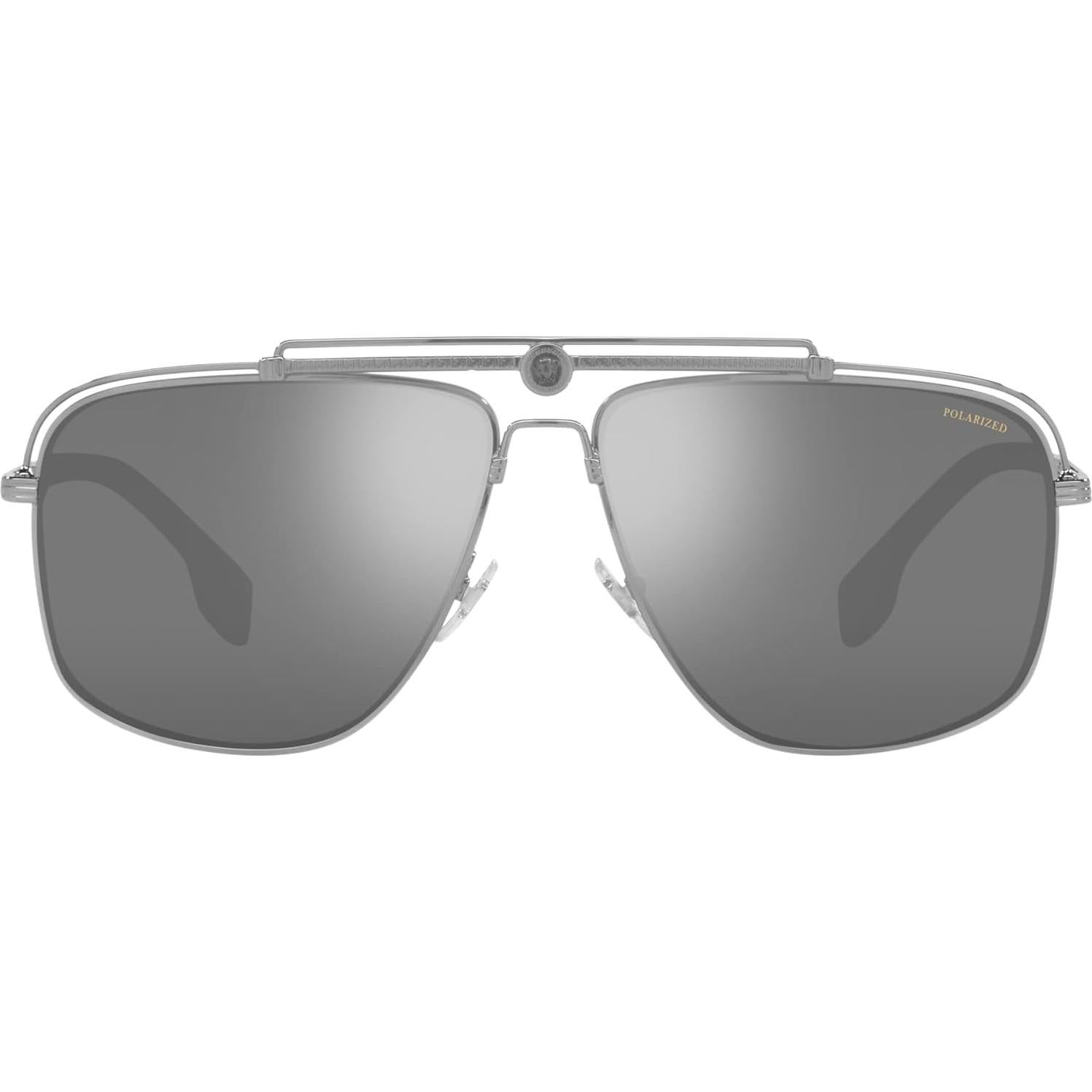 Gafas de sol Versace Hombre Gunmetal Lentes Espejo 61mm