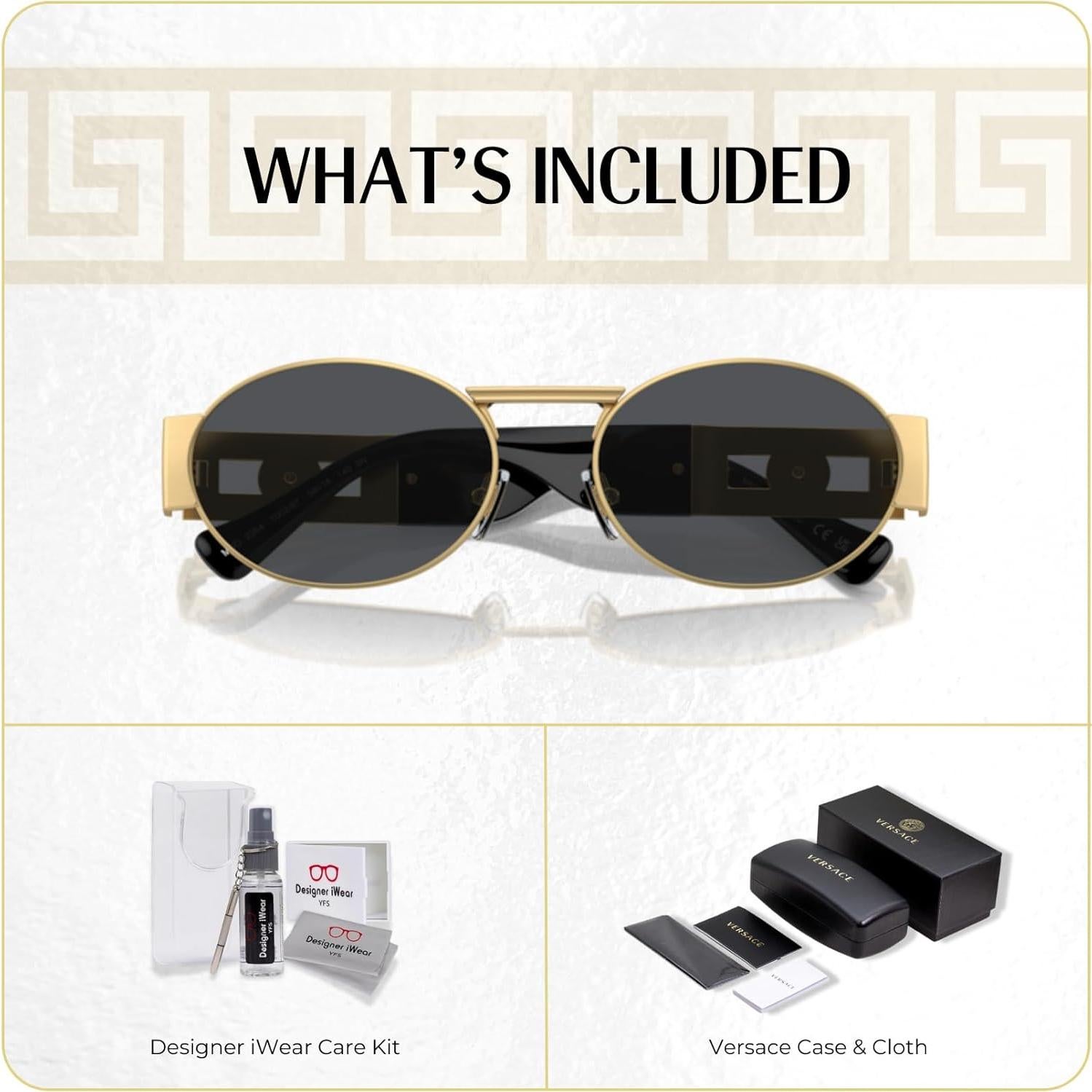 Gafas de sol ovaladas Versace VE2264 unisex con kit iWear