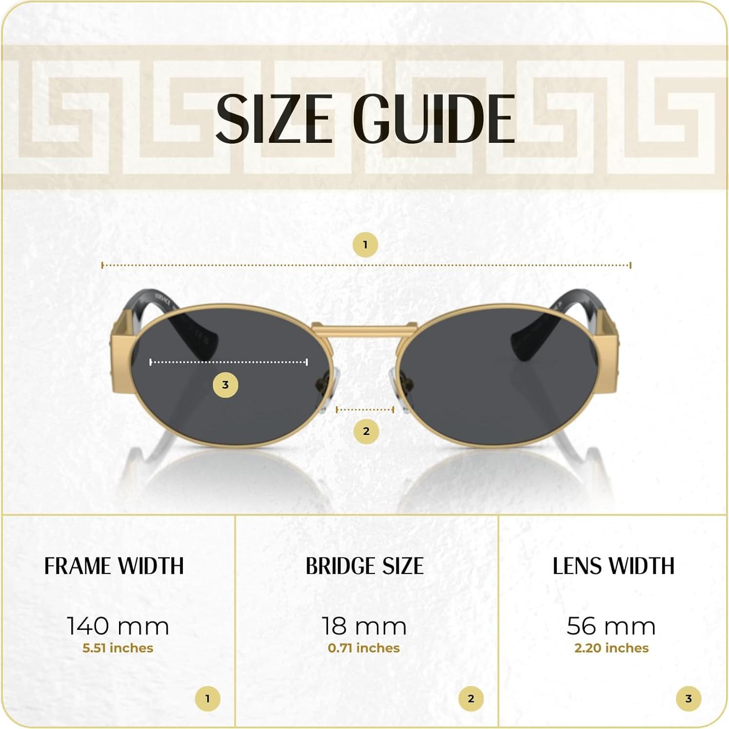 Gafas de sol ovaladas Versace VE2264 unisex con kit iWear