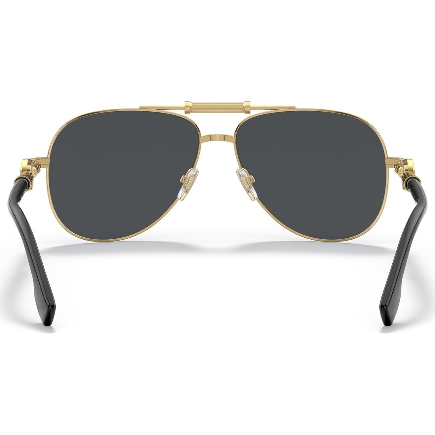 Gafas de sol Versace unisex marco dorado lentes gris 59mm