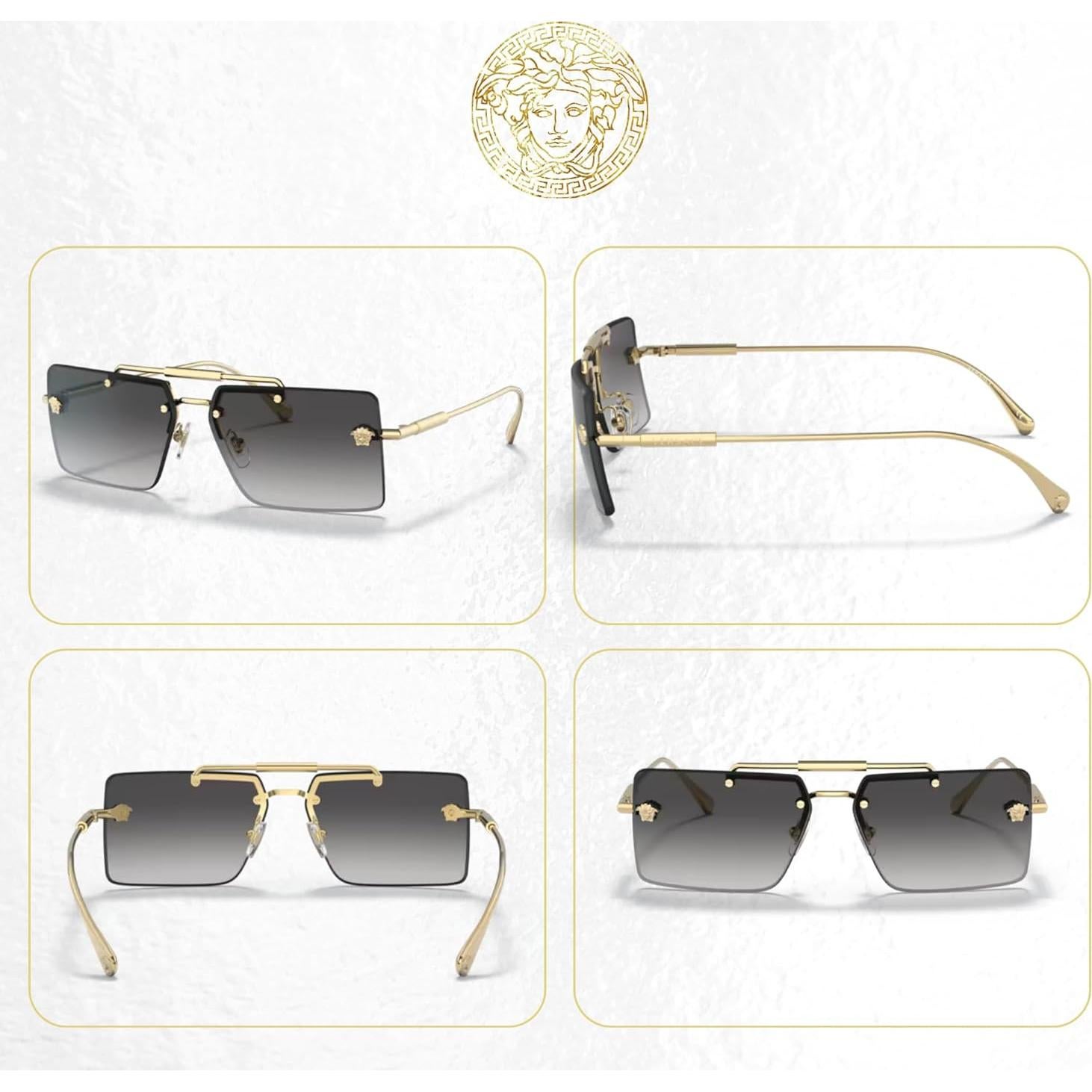 Gafas de sol Versace VE2245 doradas con kit de cuidado
