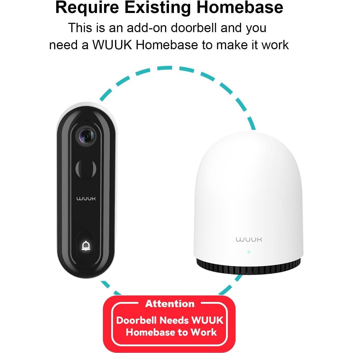 Timbre de Video WUUK Y210A 2K Inalámbrico con Detección