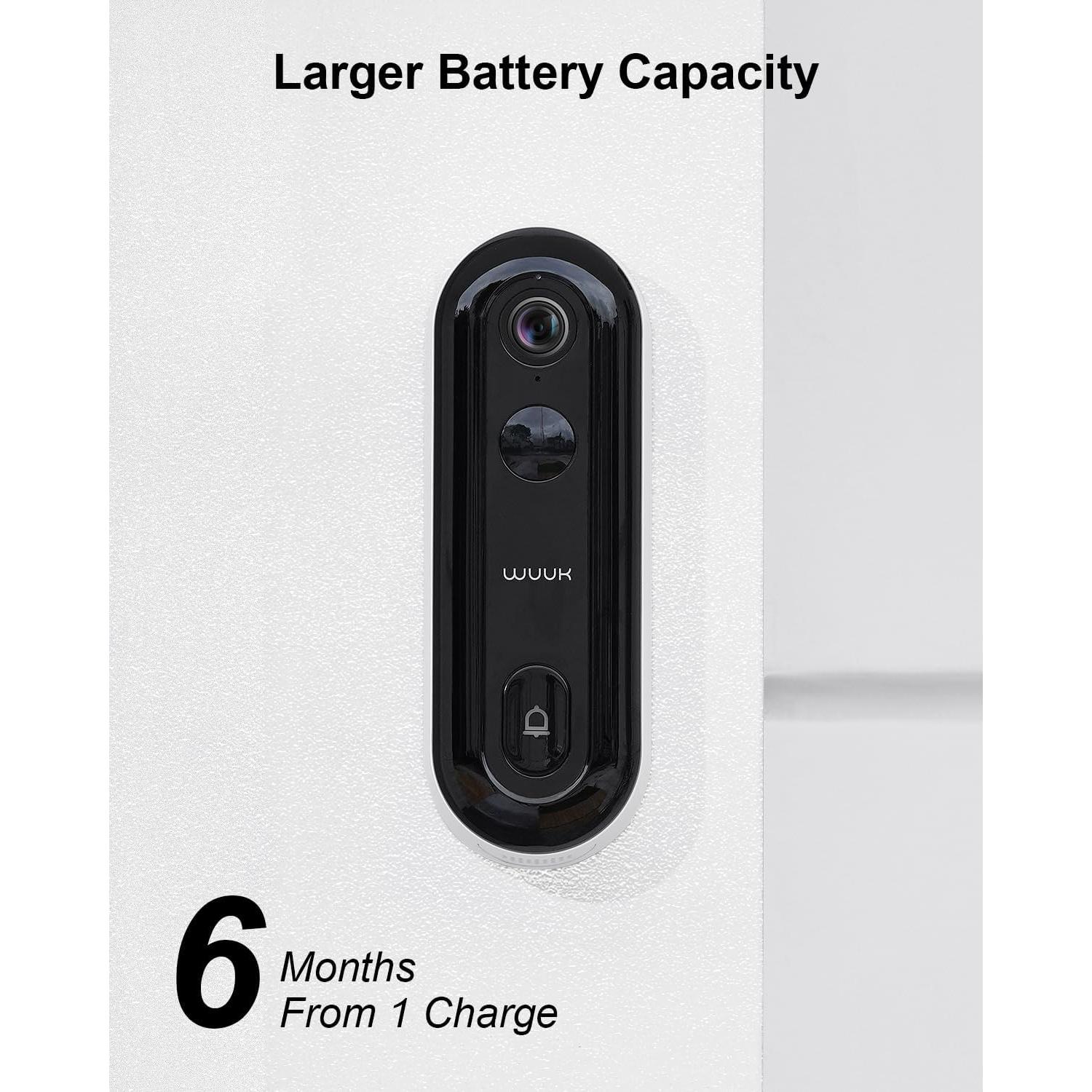 Timbre de Video WUUK Y210A 2K Inalámbrico con Detección