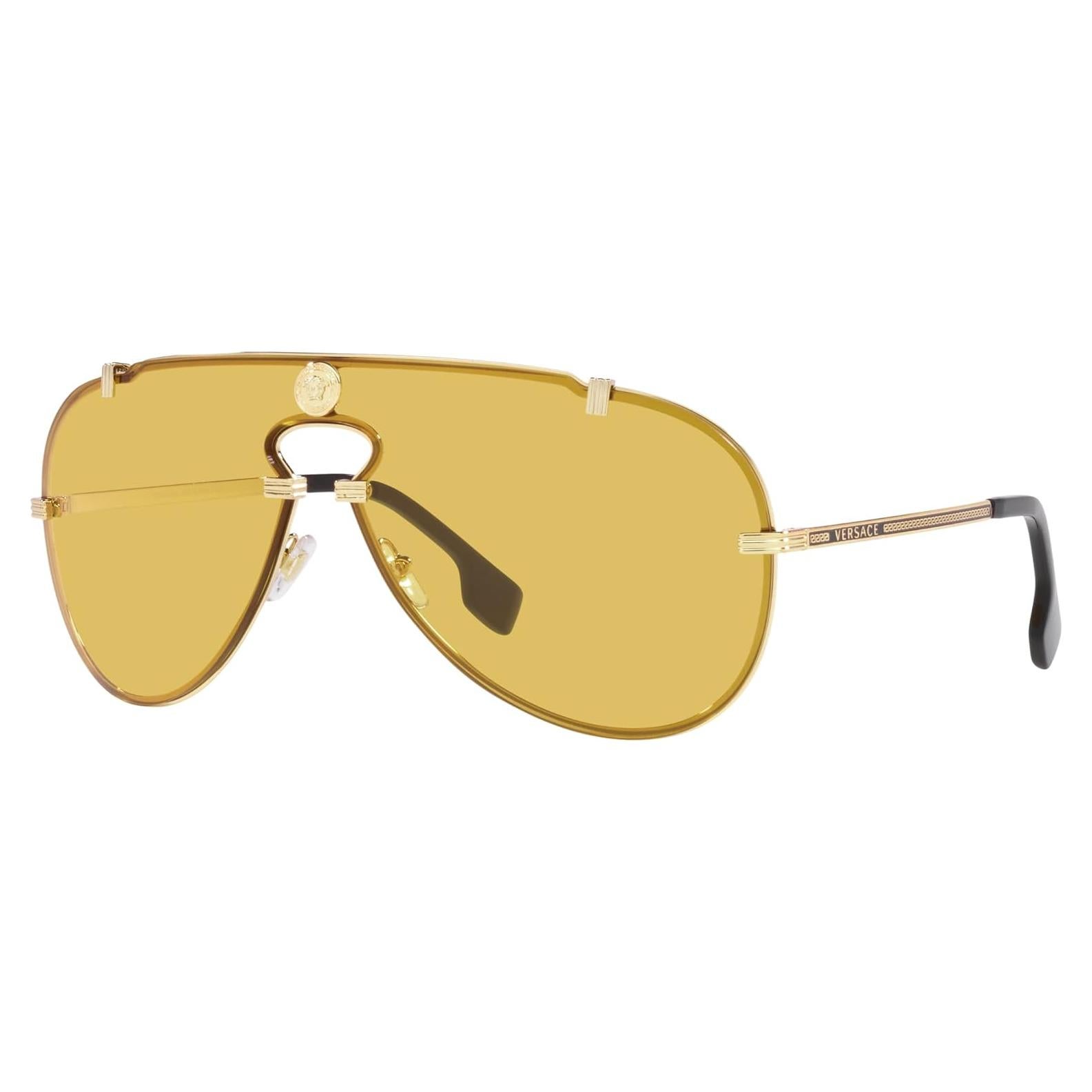 Gafas de Sol Versace Hombre Marco Dorado Lentes Grises