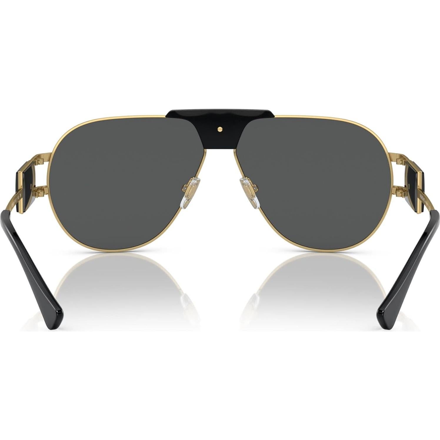 Gafas de sol Versace Hombre Marco Dorado Lentes Grises 63mm