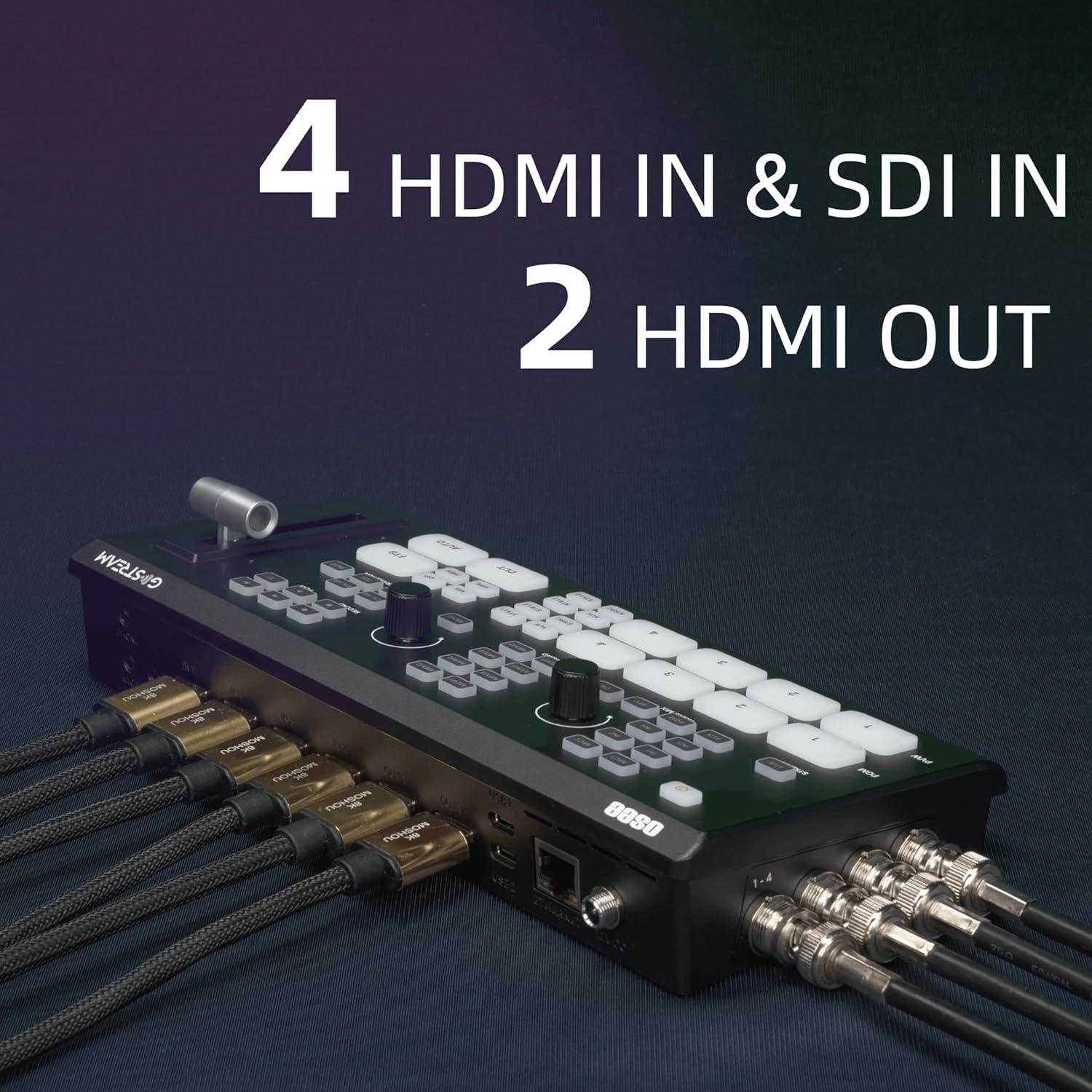 Mezclador de Video en Vivo Osee GoStream Duet SDI HDMI NDI