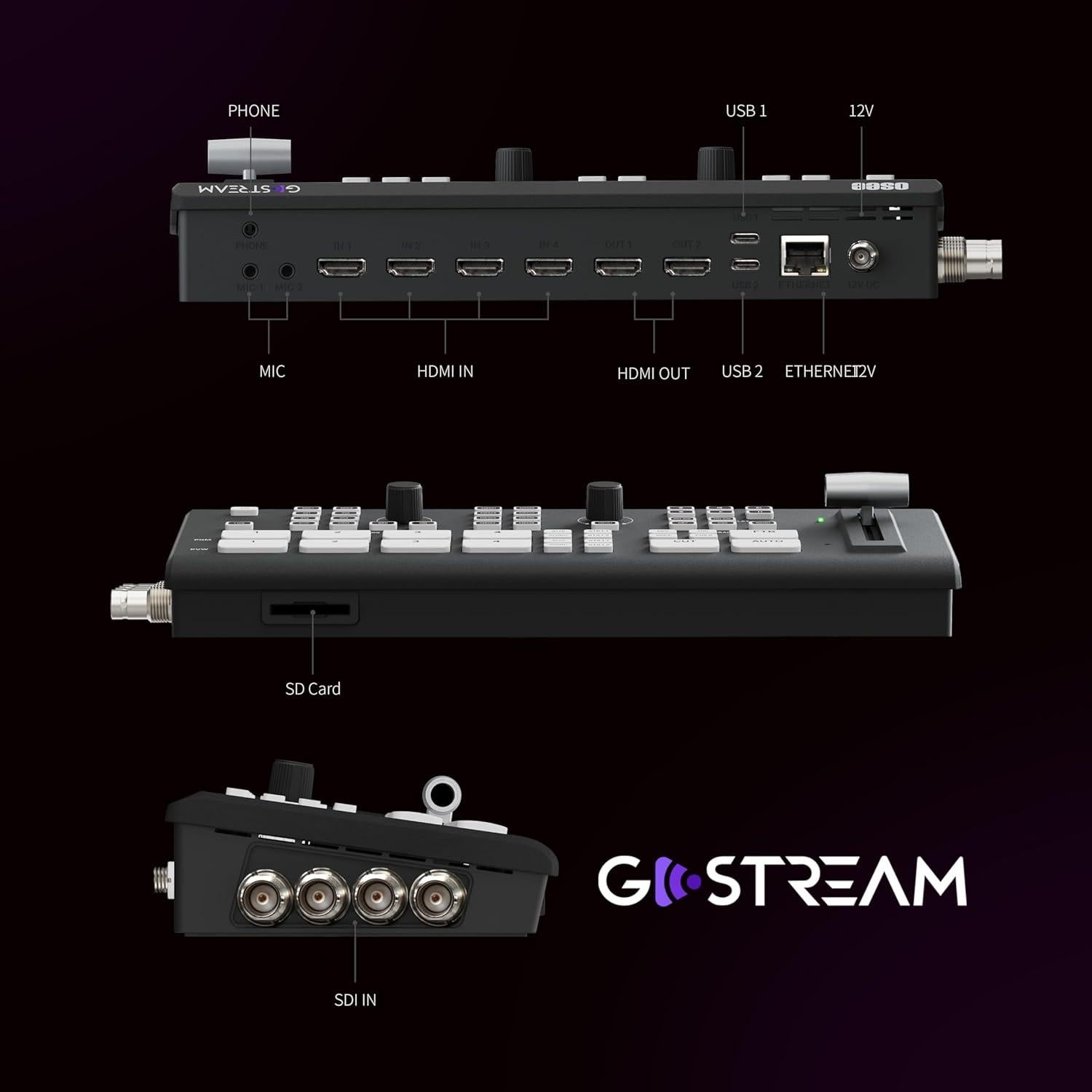 Mezclador de Video en Vivo Osee GoStream Duet SDI HDMI NDI