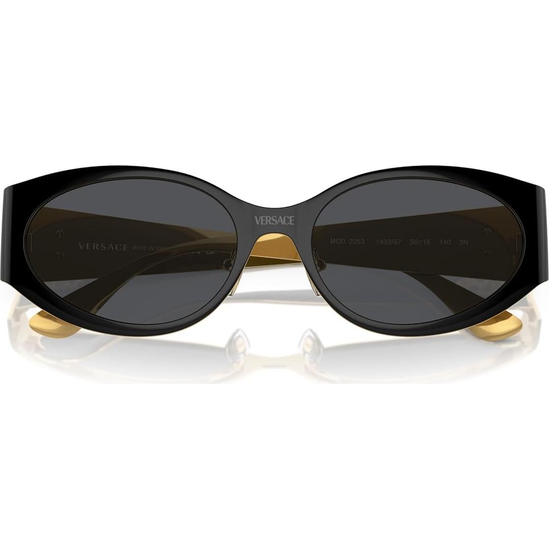 Gafas de sol Versace Mujer Marco Negro Lentes Grises 56mm