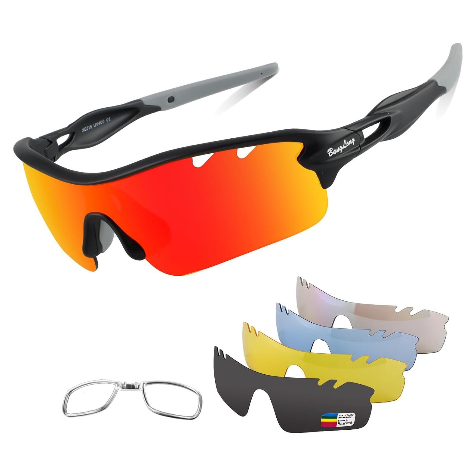 Gafas de sol deportivas BangLong con 5 lentes UV400