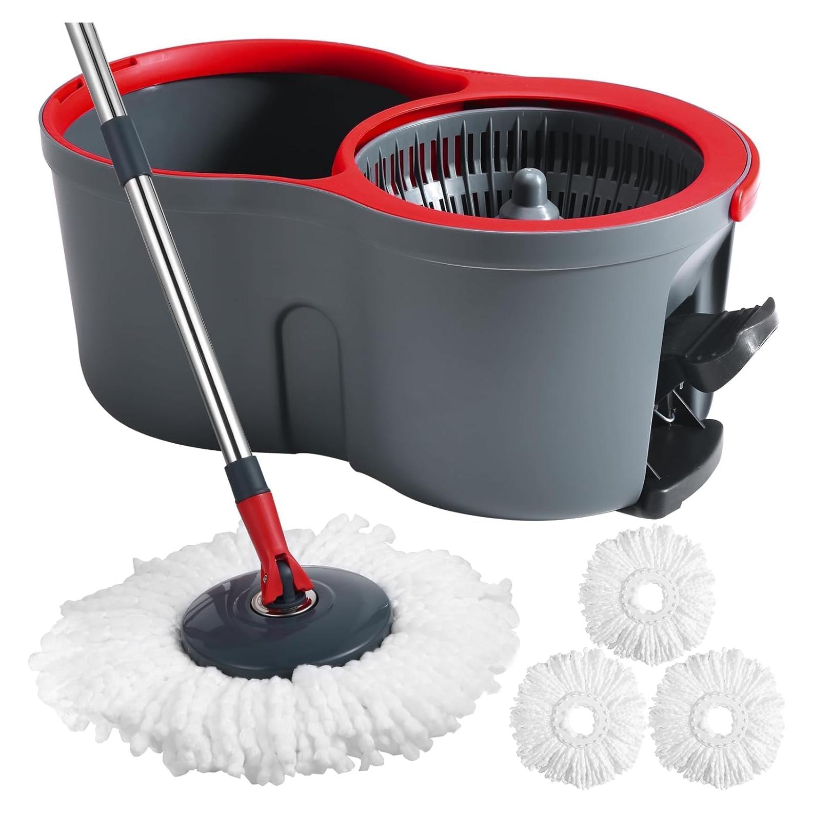 Sistema de limpieza con cubo y mopa giratoria MENSHINE A100