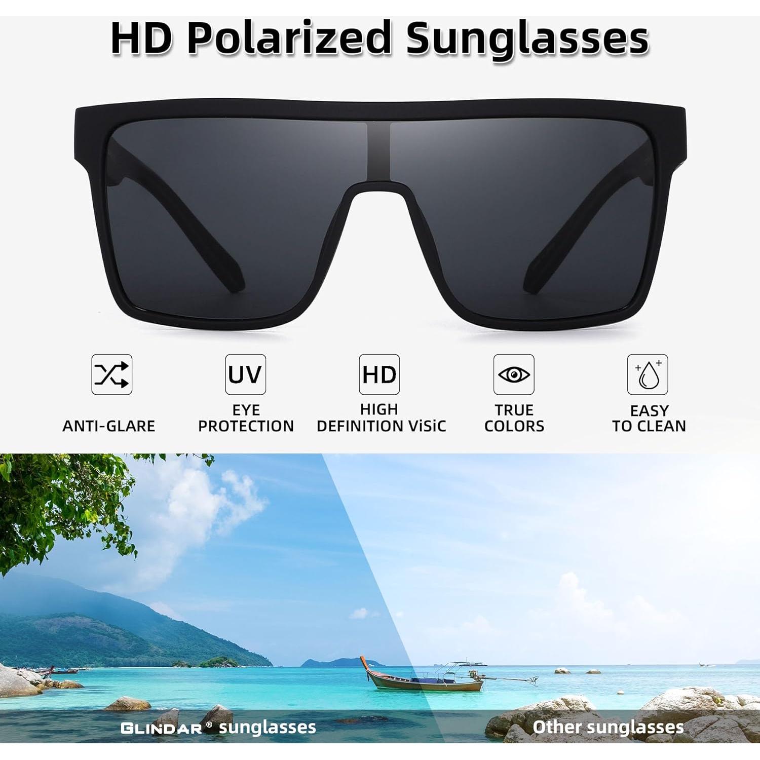 Gafas de Sol Polarizadas GLINDAR Montura Plana UV400