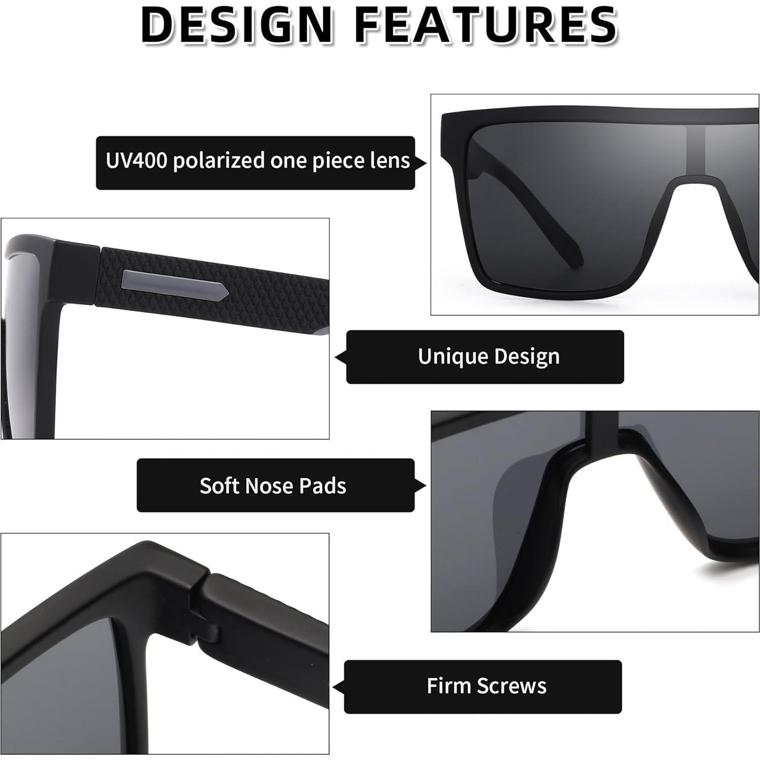 Gafas de Sol Polarizadas GLINDAR Montura Plana UV400