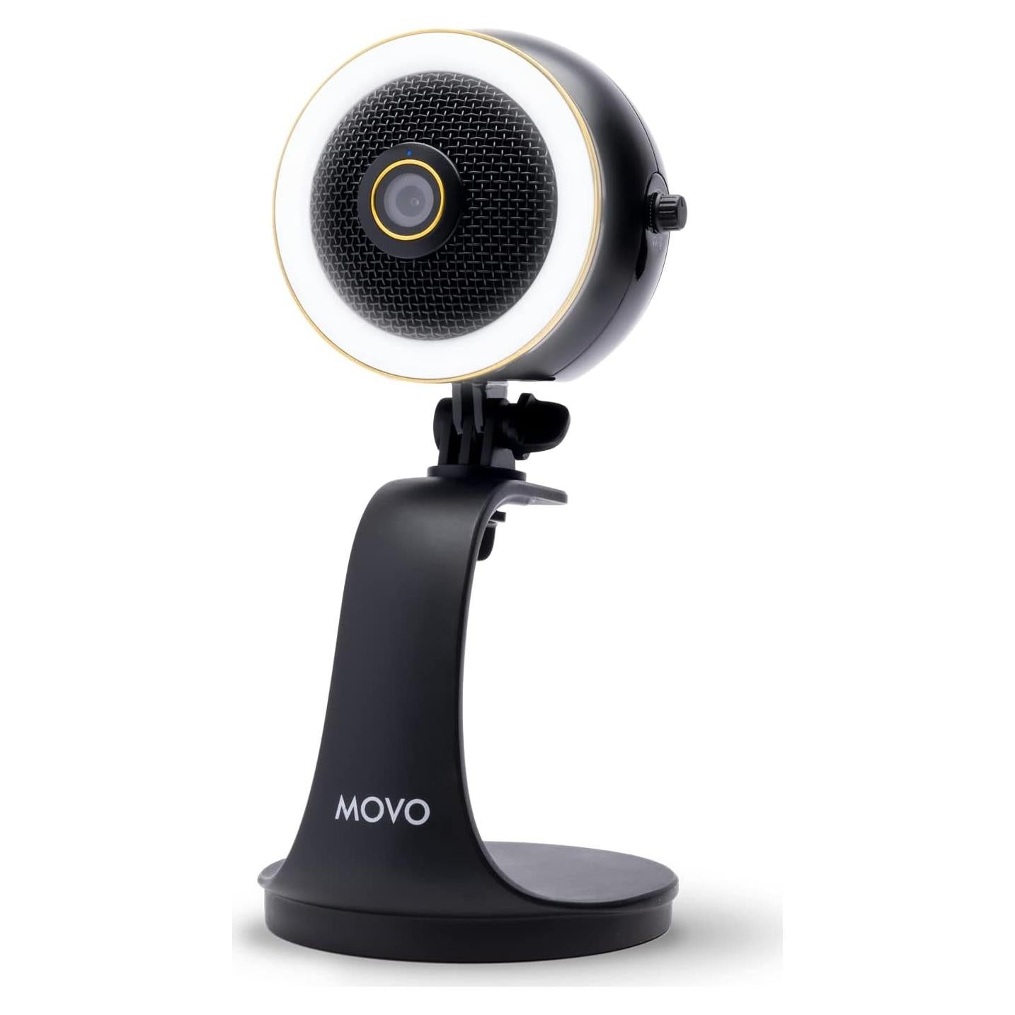 Webcam Movo WebMic HD Pro con Micrófono y Luz de Anillo