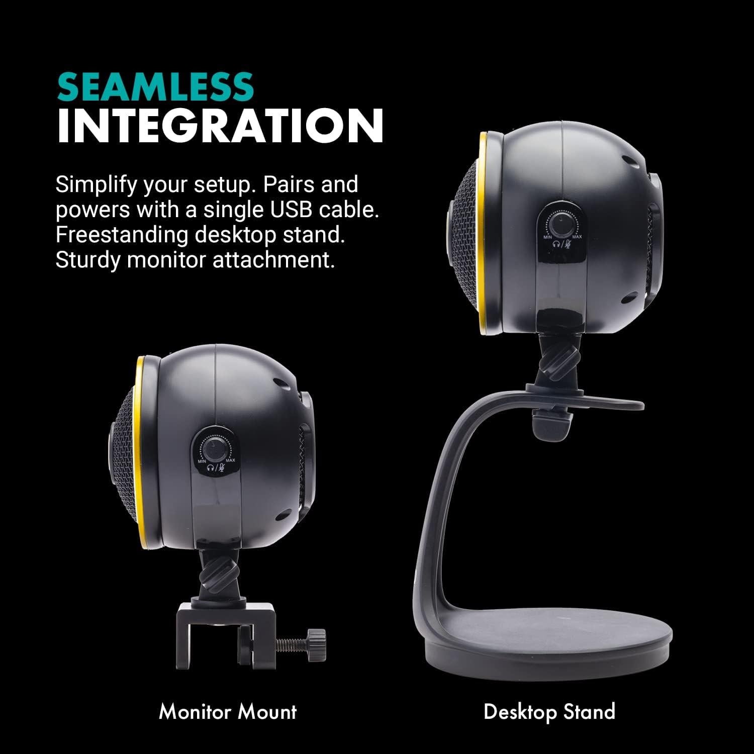 Webcam Movo WebMic HD Pro con Micrófono y Luz de Anillo