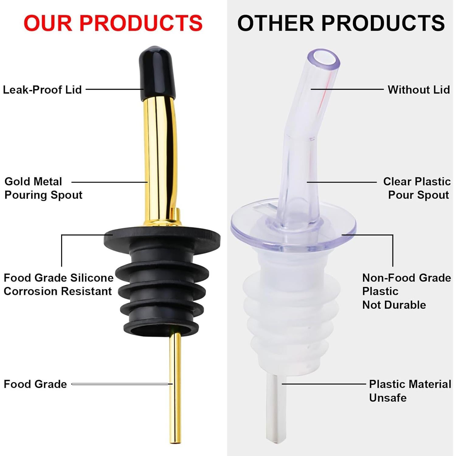 Juego de 2 Botellas Dispensadoras de Jarabe de Vidrio 200 ml