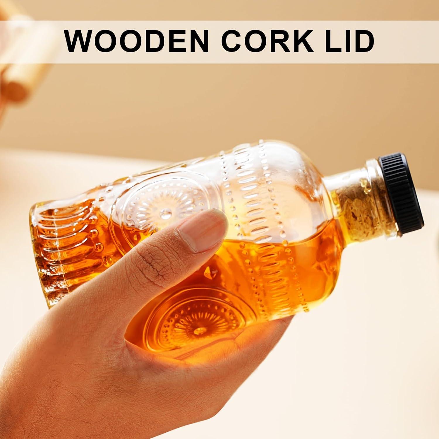 Juego de 2 Botellas Dispensadoras de Jarabe de Vidrio 200 ml