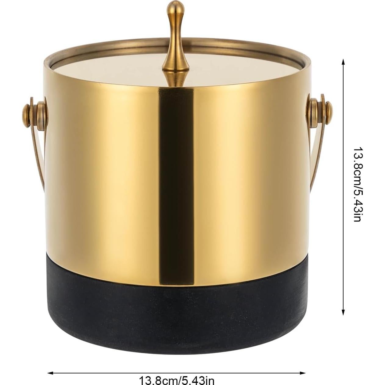 Cubo de Hielo Aislado SenceTech 1.4L Acero Inoxidable Dorado