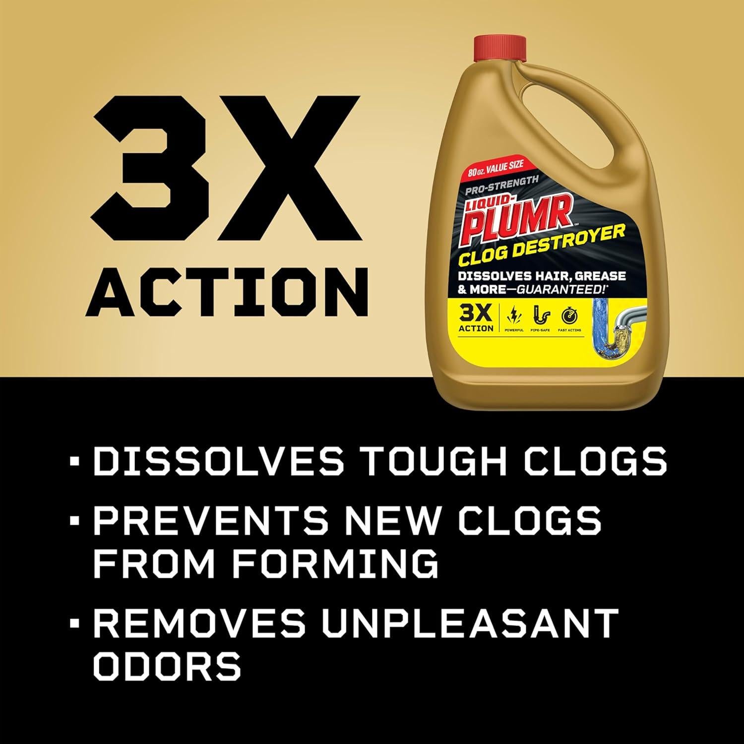 Liquid-Plumr Clorox Gel Destructor de Atascos 2.37 L