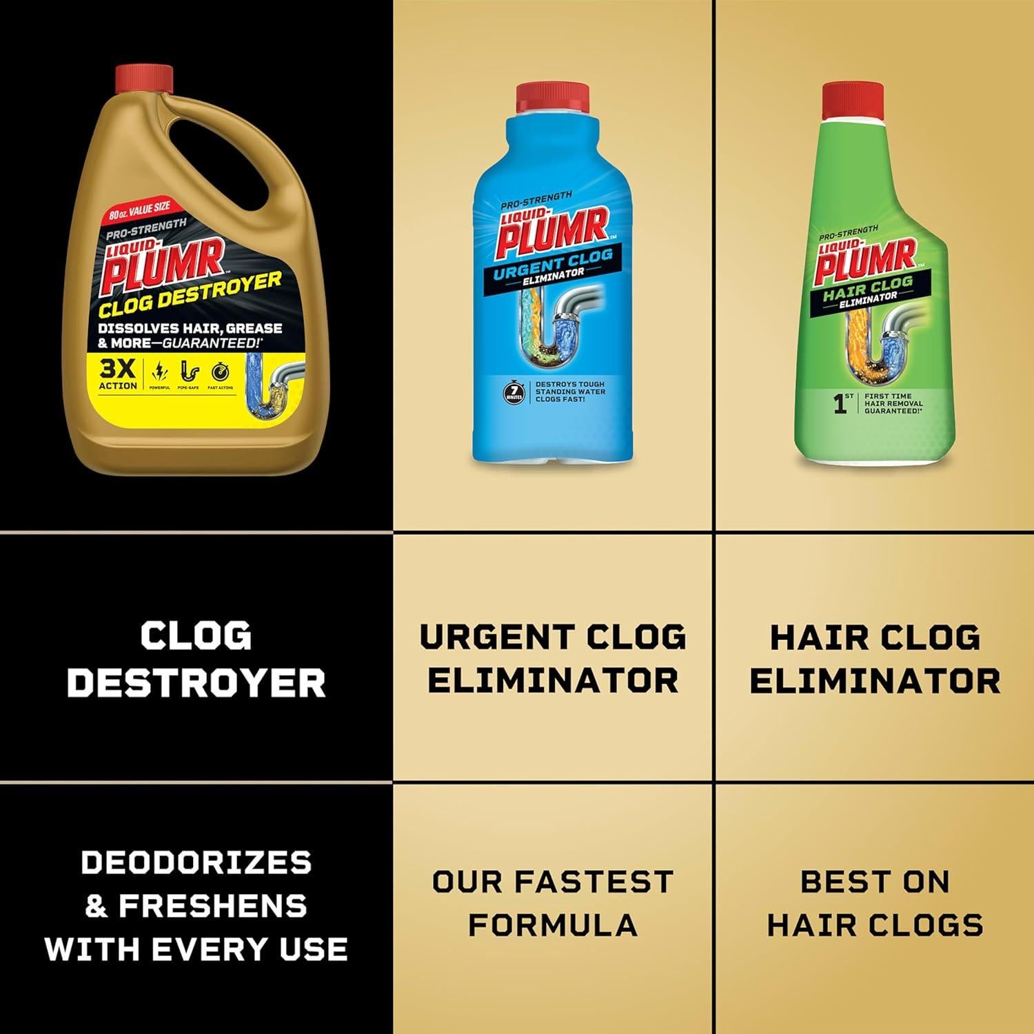 Liquid-Plumr Clorox Gel Destructor de Atascos 2.37 L
