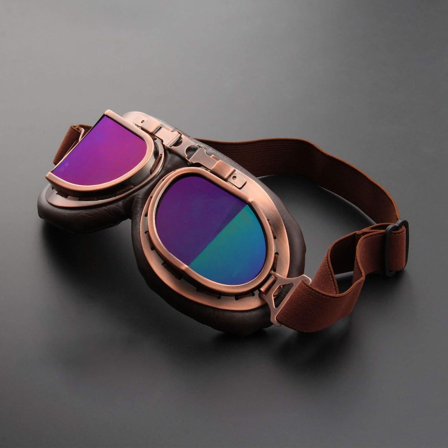 Gafas de Motocicleta MUXSAM Vintage a Prueba de Viento