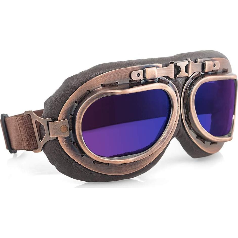 Gafas de Motocicleta Evomosa MG55X-CL Vintage Azul