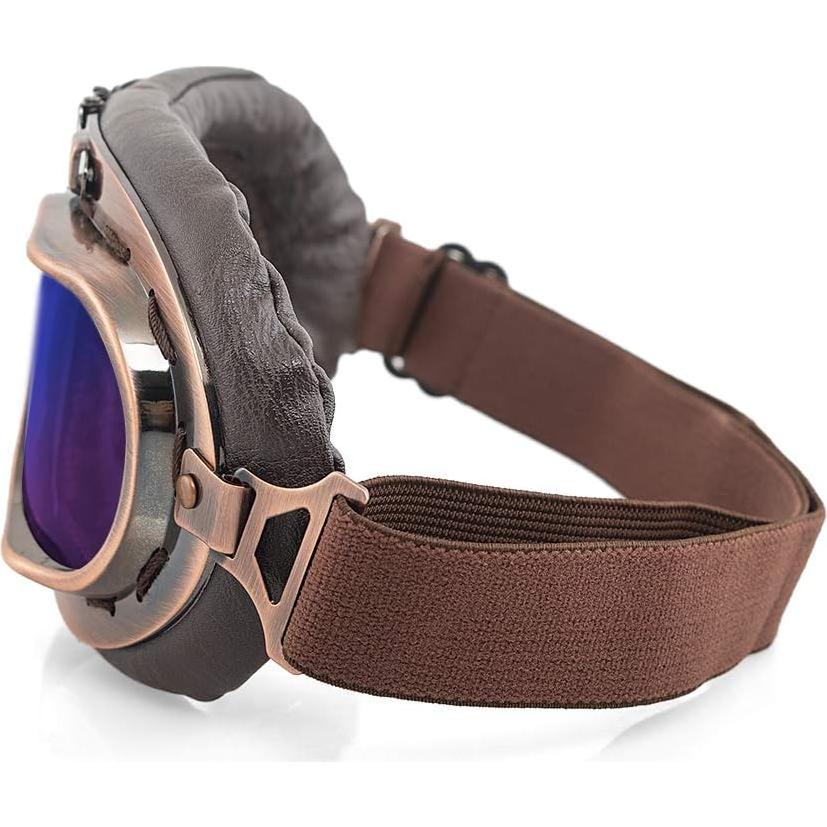 Gafas de Motocicleta Evomosa MG55X-CL Vintage Azul