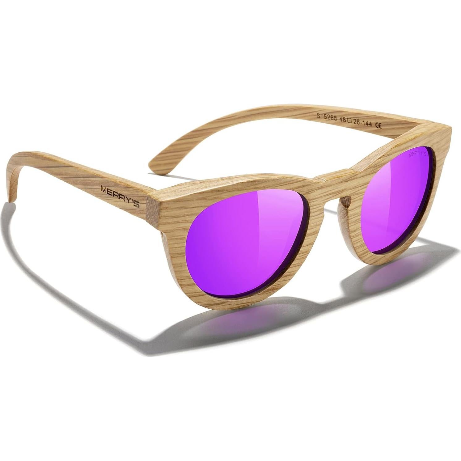 Gafas de sol polarizadas MERRY'S vintage 48mm púrpura