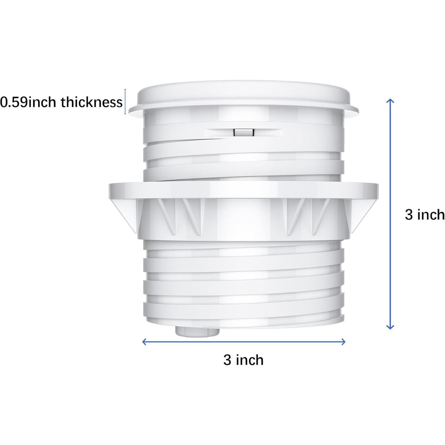 Grommet de Poder Empotrado Blanco Jgstkcity 3" con Carga Rápida