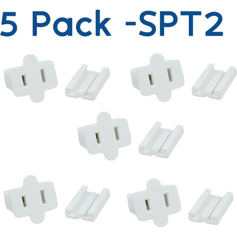 Enchufe Femenino SPT-2 Novelty Lights 10A Blanco Paquete 5
