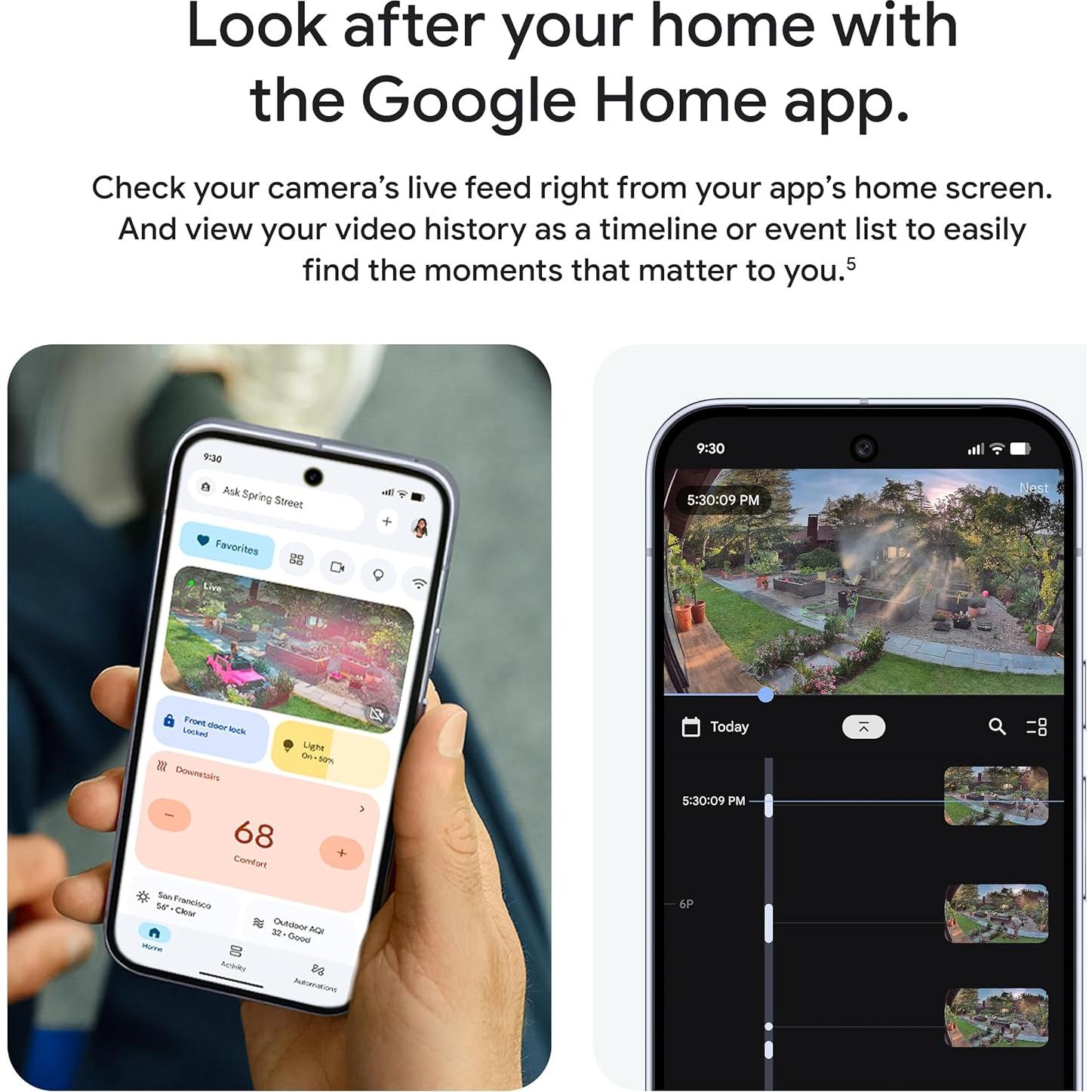Cámara de Seguridad Nest Cam Exterior Google 2K HDR Hazel