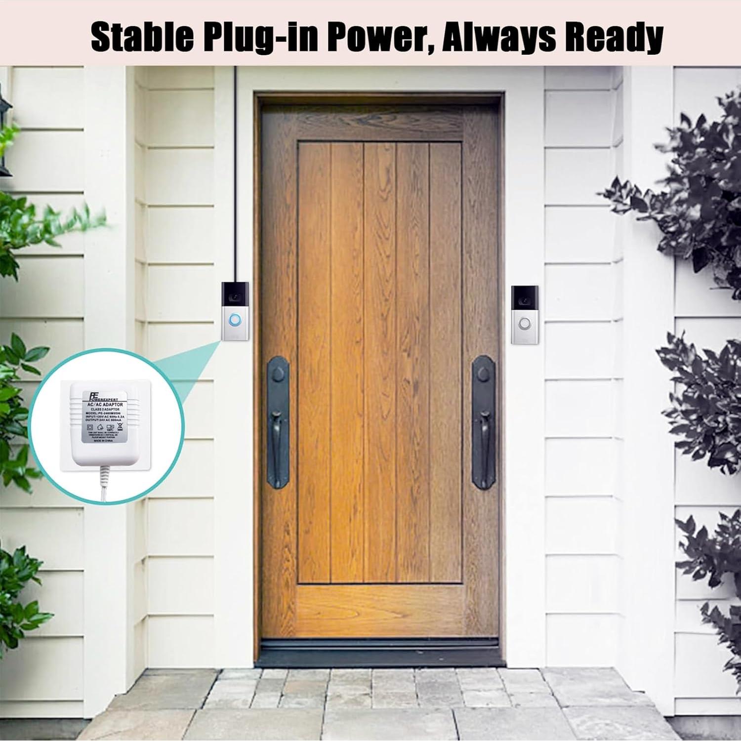 Transformador de Timbre 24V AC SEEHOM 500mA 7.92m Cable