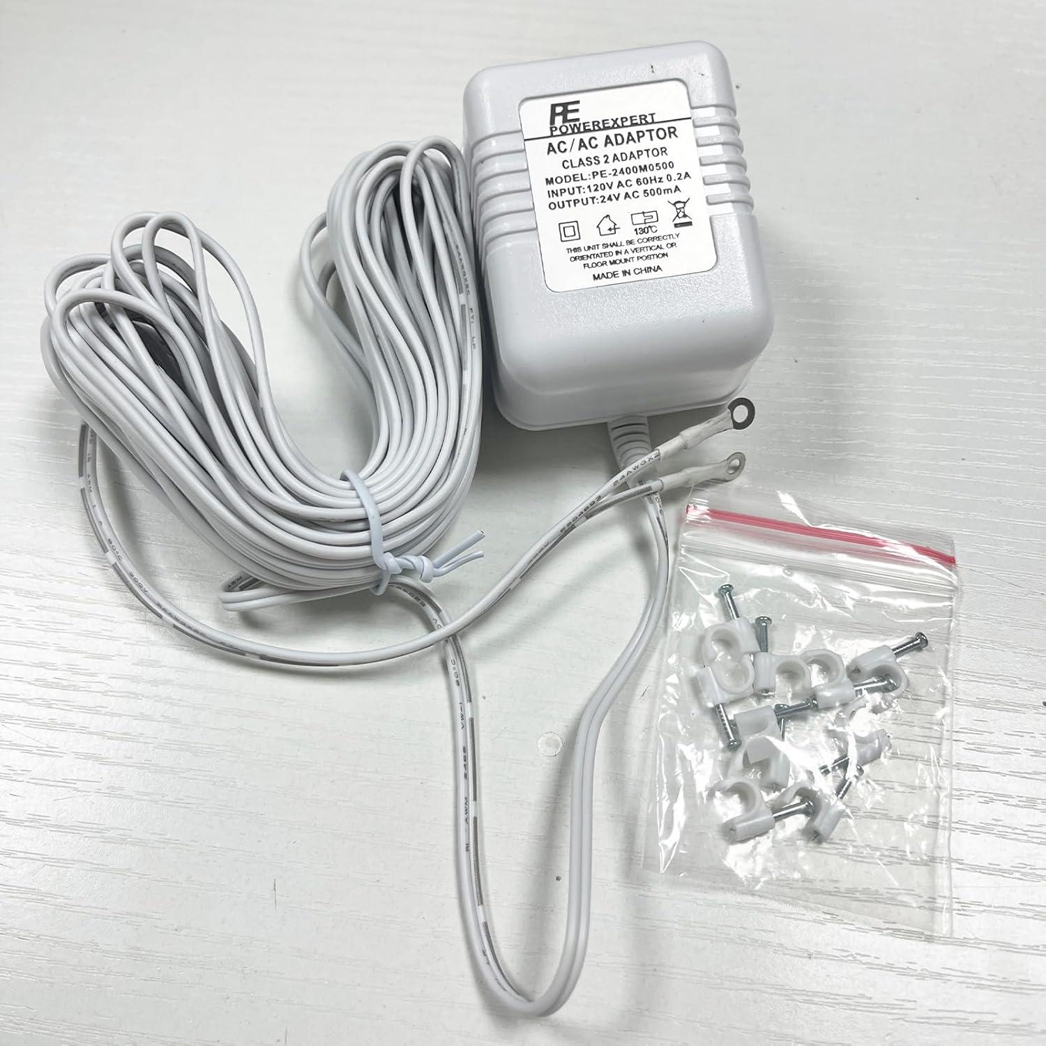 Transformador de Timbre 24V AC SEEHOM 500mA 7.92m Cable