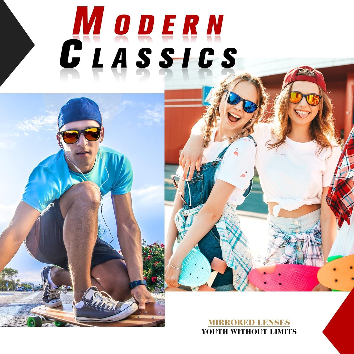 Gafas de sol Sunier SR003 polarizadas estilo retro cuadrado