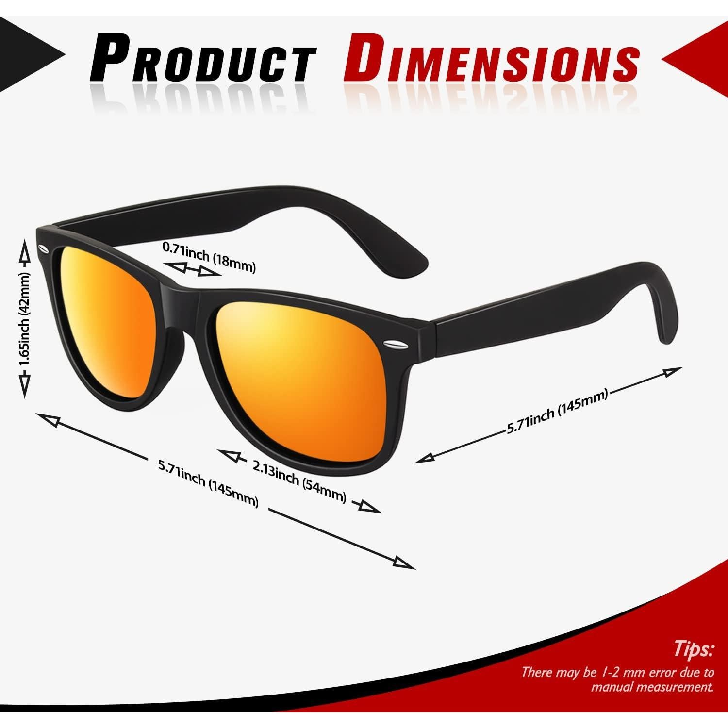 Gafas de sol Sunier SR003 polarizadas estilo retro cuadrado