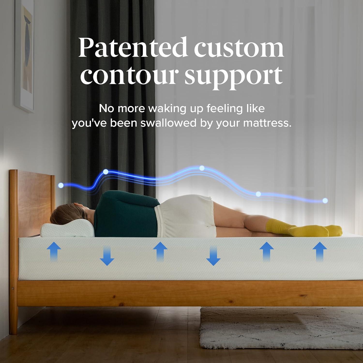 Colchón ZINUS Espuma Viscoelástica 30.5 cm Twin XL Té Verde