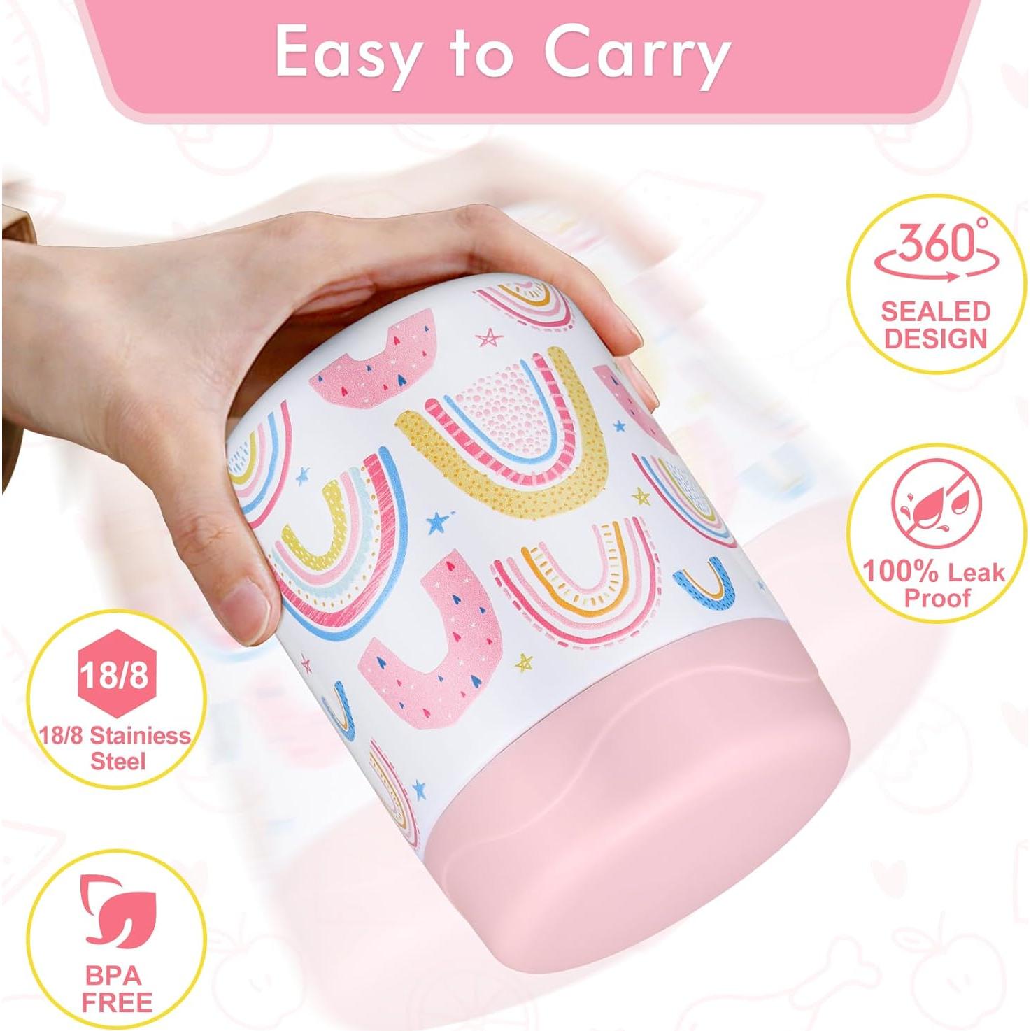 Termo de Sopa Aislado 295ml Wiwens Blanco-Arcoíris