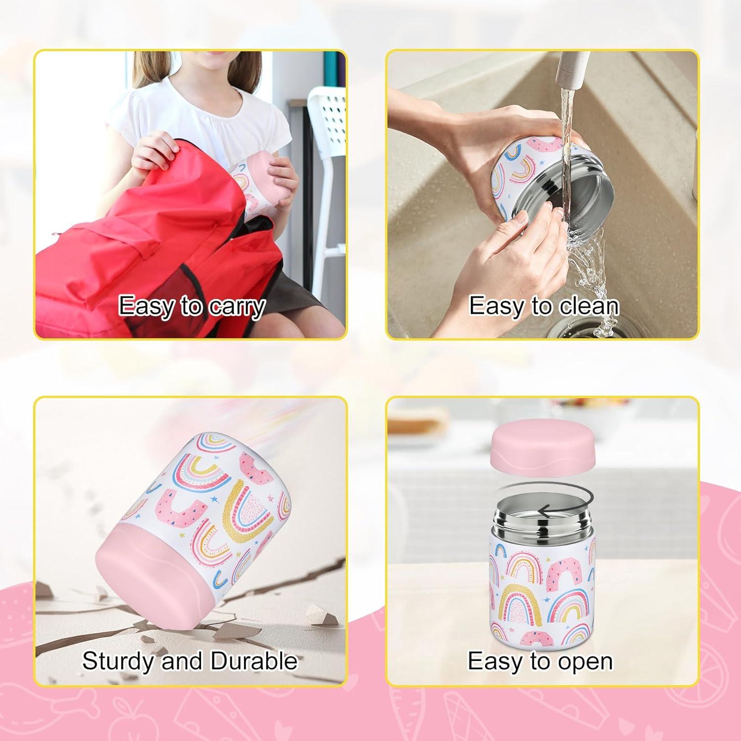 Termo de Sopa Aislado 295ml Wiwens Blanco-Arcoíris