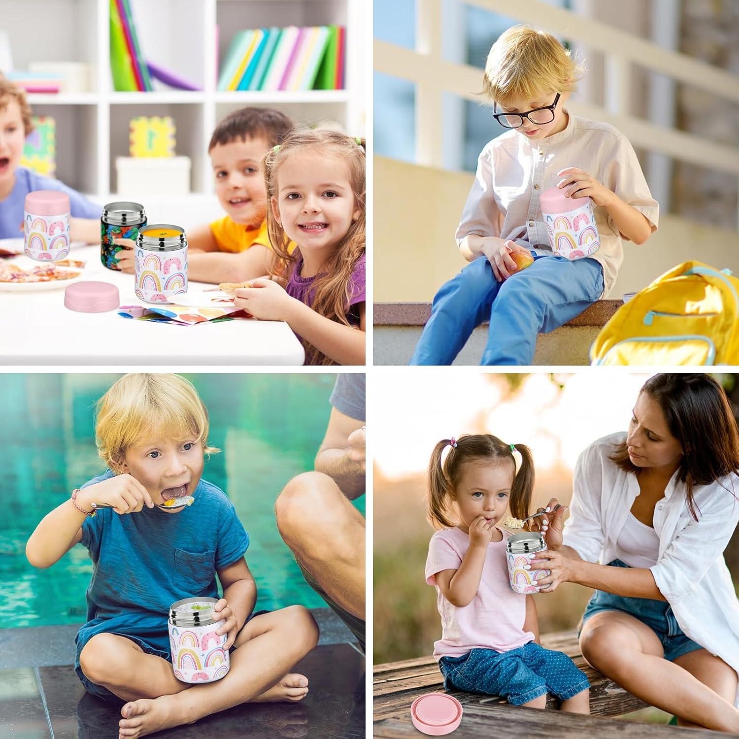 Termo de Sopa Aislado 295ml Wiwens Blanco-Arcoíris