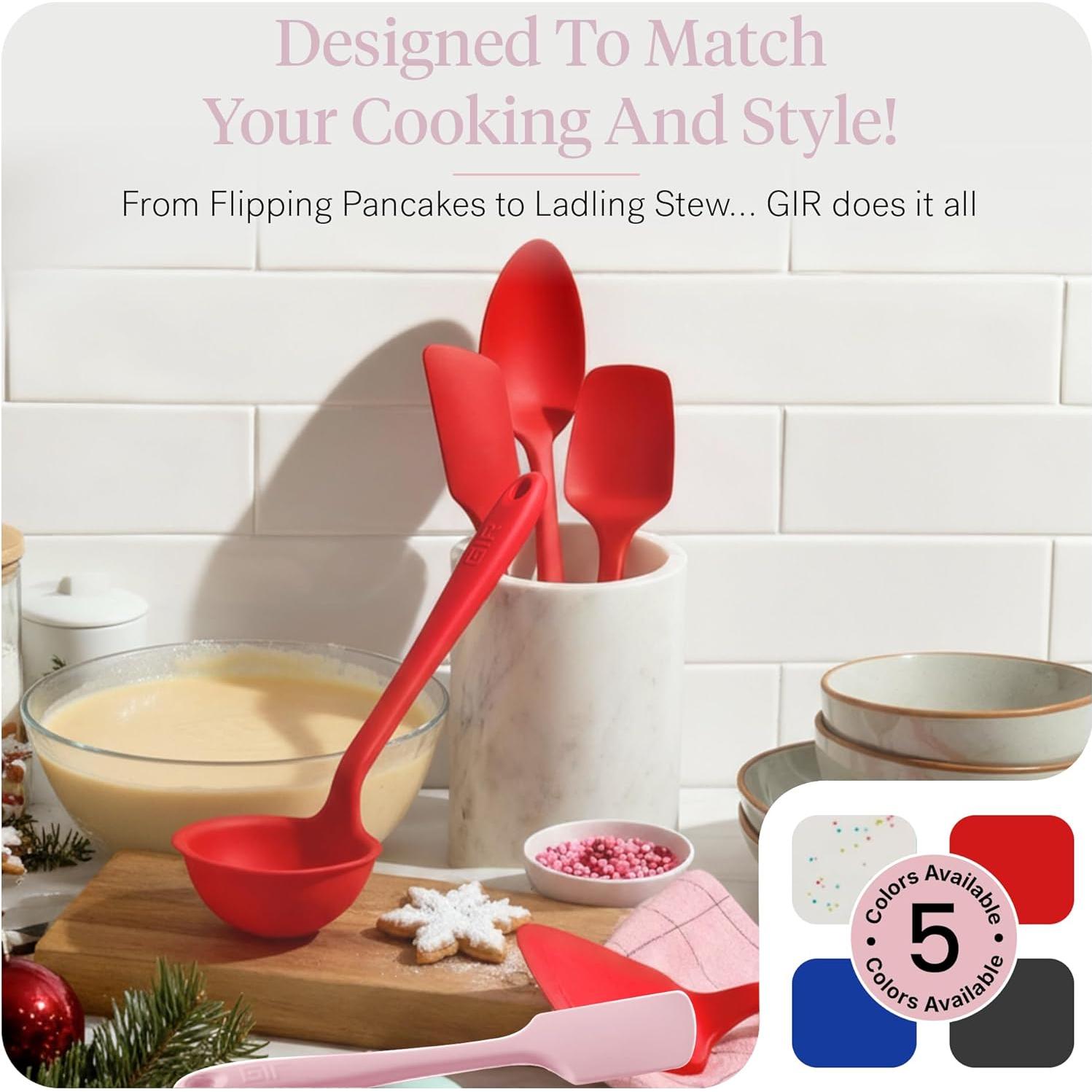 Set de Utensilios de Cocina GIR - 5 Piezas Antiadherente Rosa