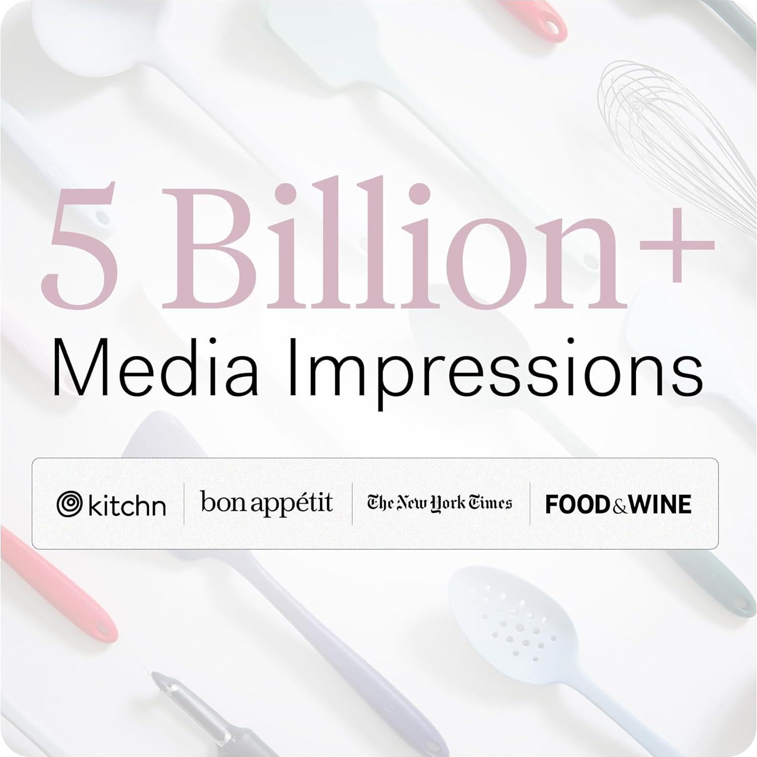 Set de Utensilios de Cocina GIR - 5 Piezas Antiadherente Rosa