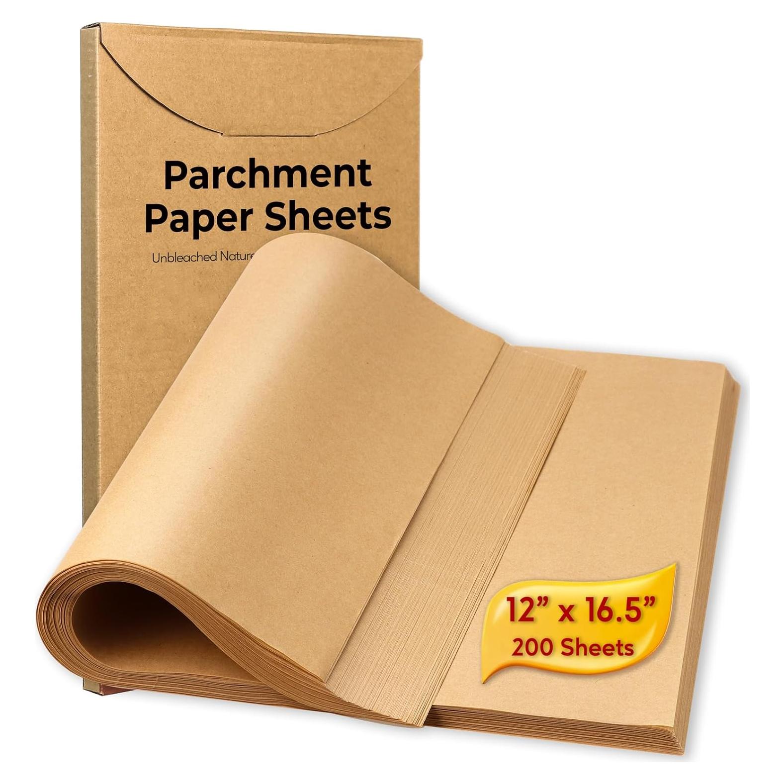 200 Hojas de Papel Pergamino Anti-adherente GENLGE 30.5x42 cm