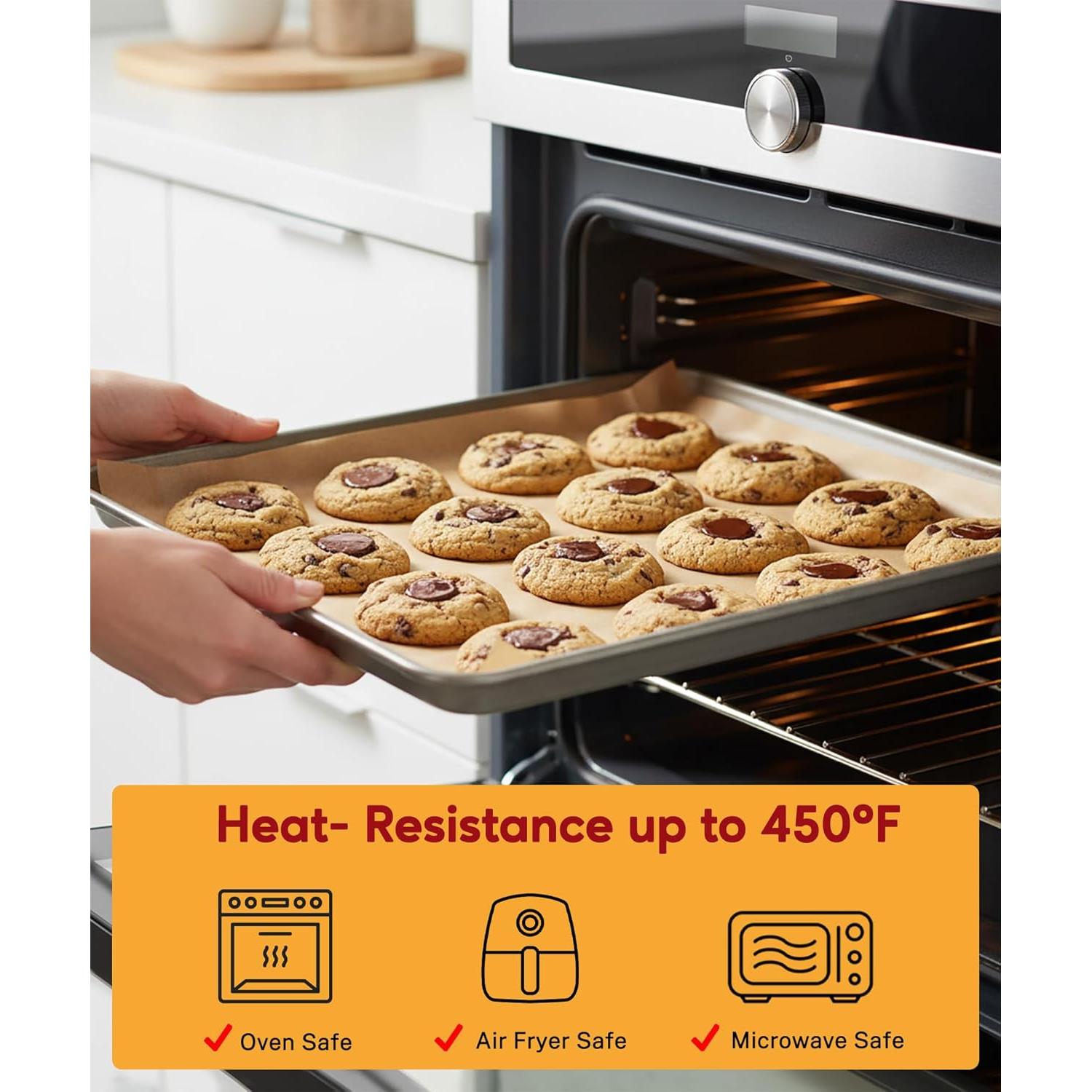 200 Hojas de Papel Pergamino Anti-adherente GENLGE 30.5x42 cm