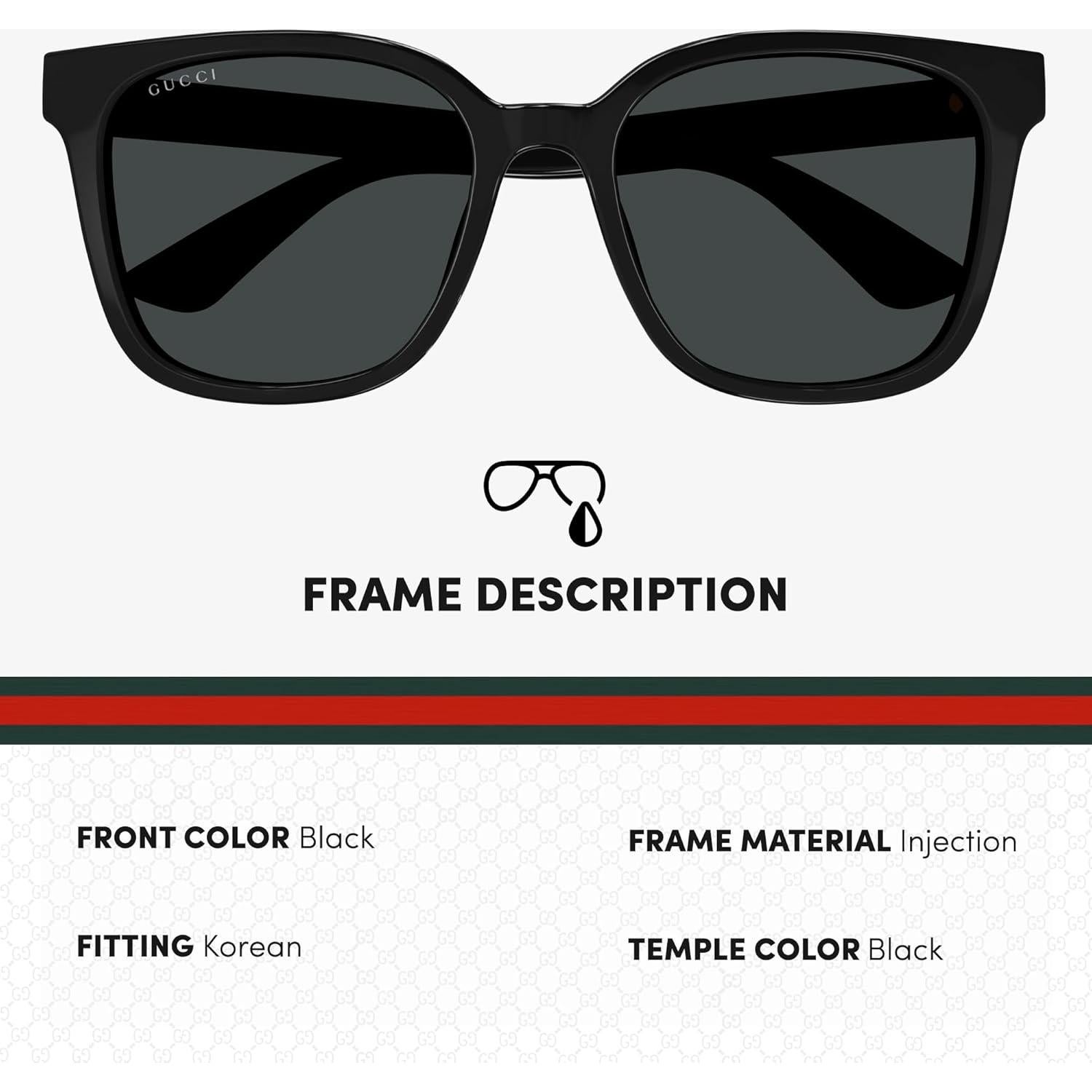 Gucci GG1346SK Designer Polarized Men's Rectangular Shape Sunglasses: Rectangular Frame Eyewear with Polarized Lenses - Epitome of Luxury and Style