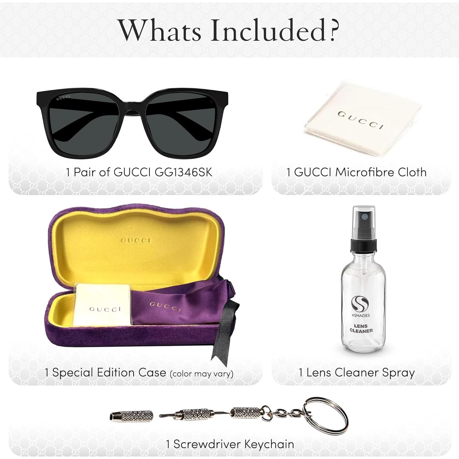 Gucci GG1346SK Designer Polarized Men's Rectangular Shape Sunglasses: Rectangular Frame Eyewear with Polarized Lenses - Epitome of Luxury and Style