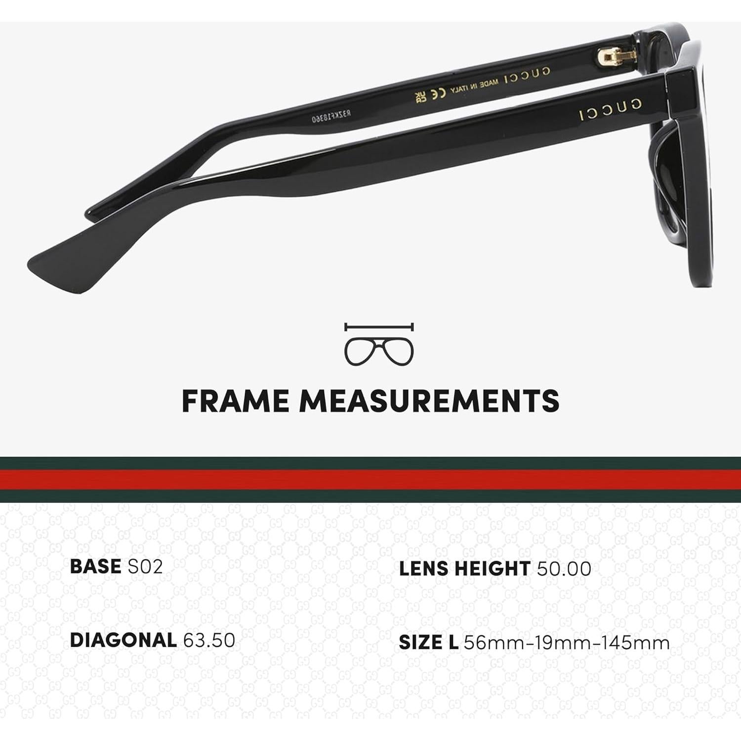 Gucci GG1346SK Designer Polarized Men's Rectangular Shape Sunglasses: Rectangular Frame Eyewear with Polarized Lenses - Epitome of Luxury and Style