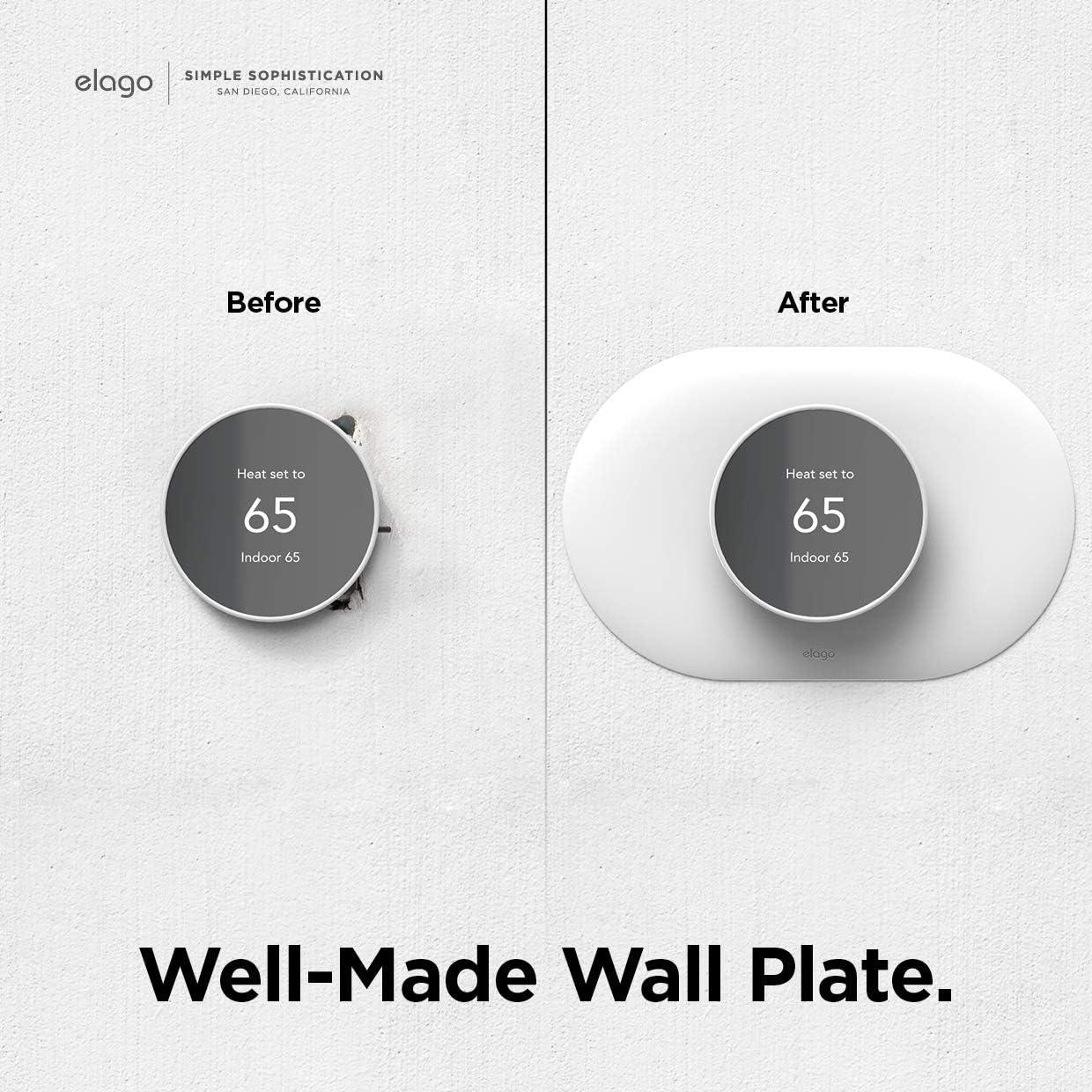 Cubierta de Placa de Pared elago para Google Nest 2020 - Blanco