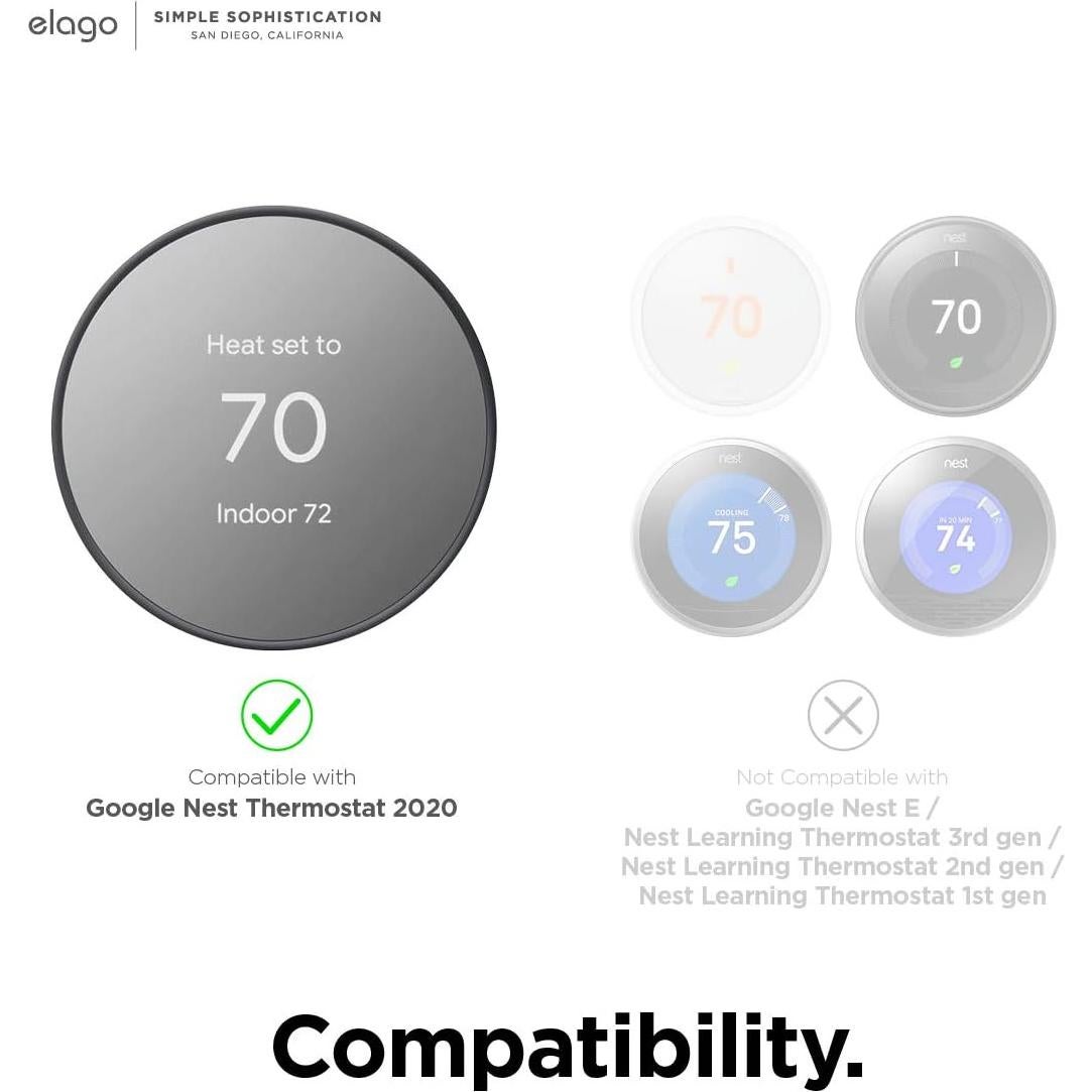 Cubierta de Placa de Pared elago para Google Nest 2020 - Blanco