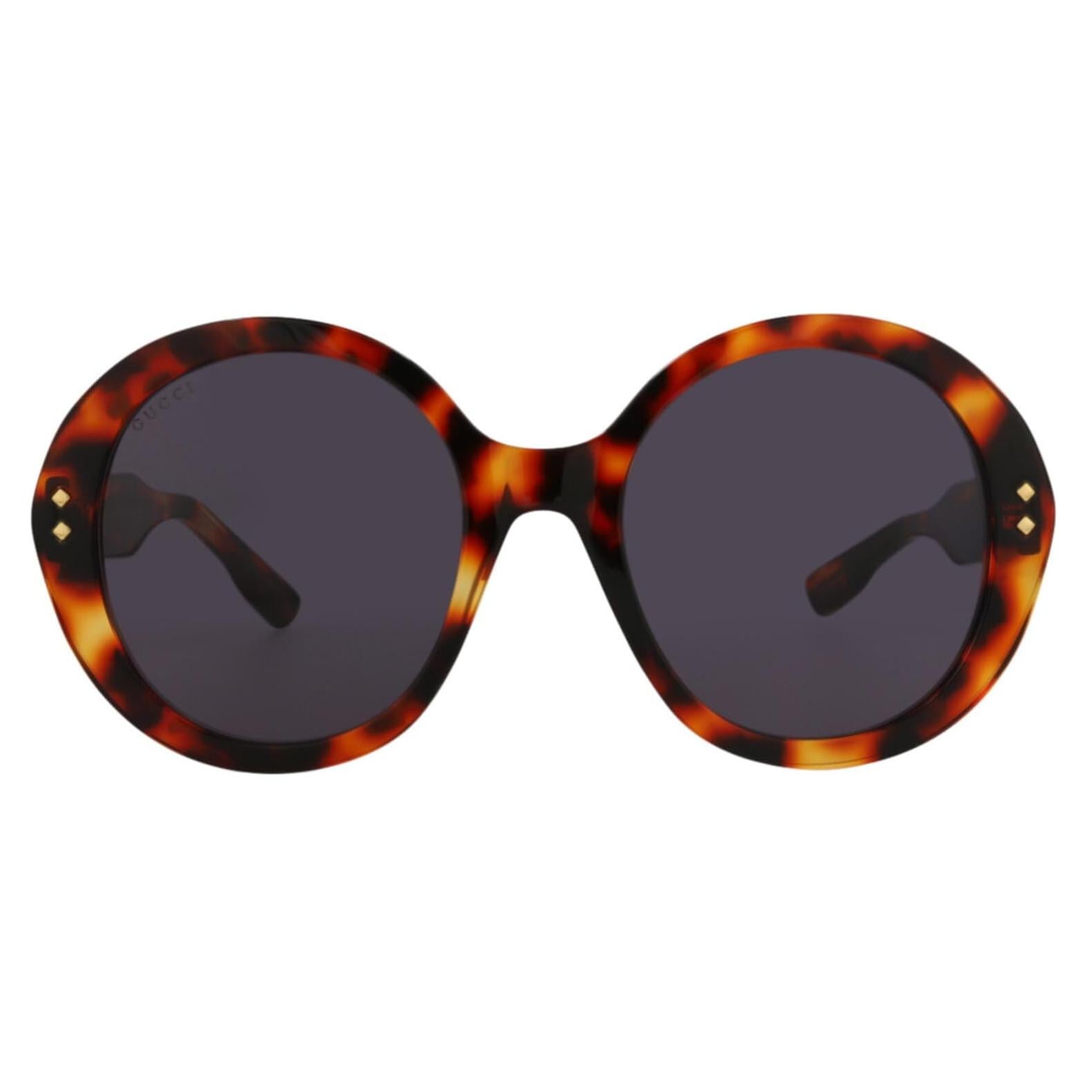 Gucci Oversized Round Sunglasses – Luxury Designer Eyewear with Havana Acetate Frames – Statement Round Shape with Polycarbonate Lenses – Exclusive Fashion Accessory with UV Protection